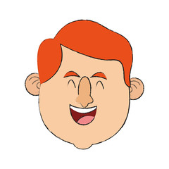 blonde man laughing icon image vector illustration design
