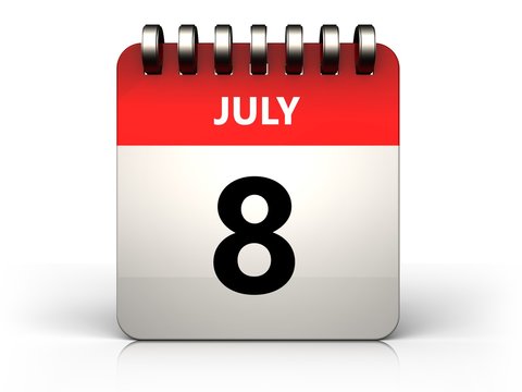 3d 8 july calendar