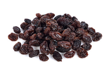 Raisins isolated on white background