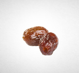 Dried preserved or Sweet syrup monkey apple on background.