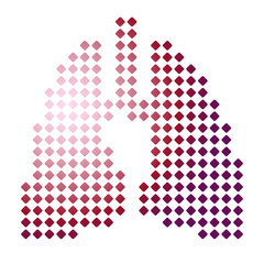 Human lungs. Vector icon on isolated background.