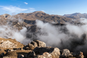 Highlands, clouds over mountains