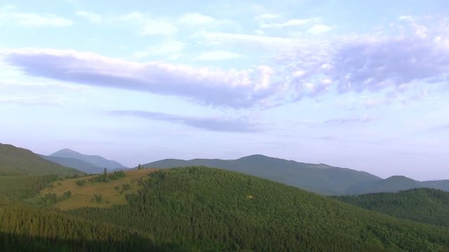 Mountain landscape  with clouds. Timelapse, PAL