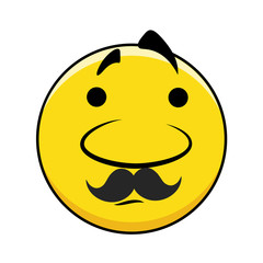 Funny Face Smiley  - clip-art vector illustration