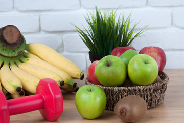 Mixed fruits on table.