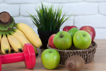 Mixed fruits on table.