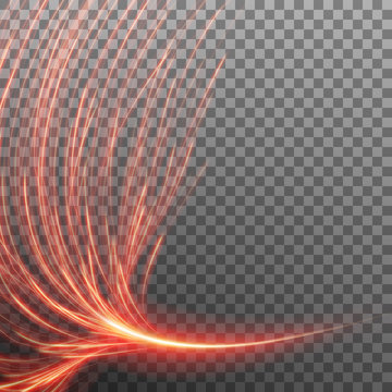 Abstract Red Energy Concept On Dark Background. EPS 10 Vector