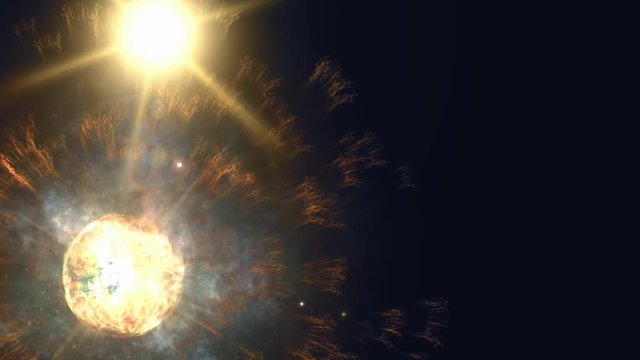 Planet X. Science fiction. Illustration. Arrival of Planet X