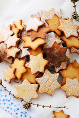 Fototapeta na wymiar Gingerbread cookies stars