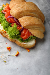 French croissant sandwich