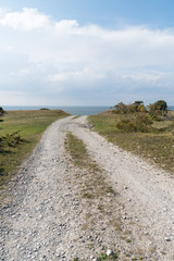 Old gravel road to the coast