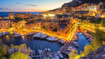 Obraz premium Monaco evening view