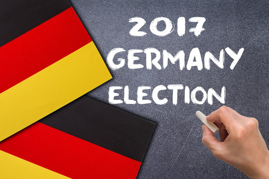 Election 2017, Germany on the chalk board 