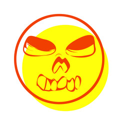 Scary Smiley Vector Shape