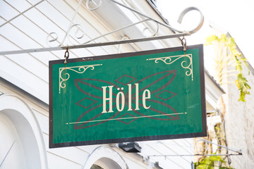 Obraz premium Schild 266 - Hölle