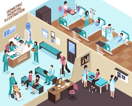 Hospital Isometric Illustration