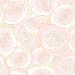 roses seamless vector pattern