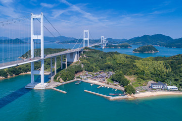 来島海峡大橋（しまなみ海道）　空撮