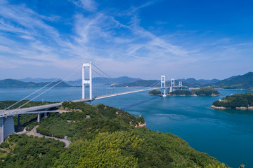 来島海峡大橋（しまなみ海道）　空撮