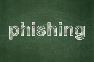 Obraz premium Security concept: Phishing on chalkboard background