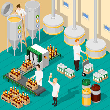 Isometric Brewery Background