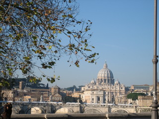 A view of the dome of St. Peter's Church in Rome / Vatican City