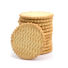 Cracker cookies isolated on a white background