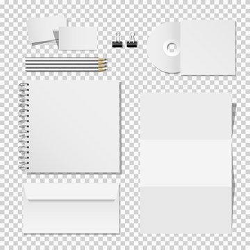 Corporate mockup set of printing materials template for business identity