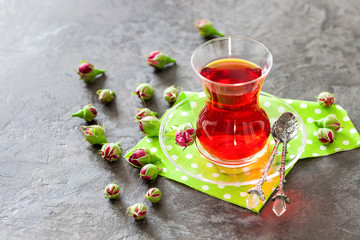 Red herbal and fruit tea