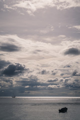 Silver sea and sky in thailand