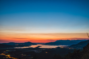Bay of Kotor at night