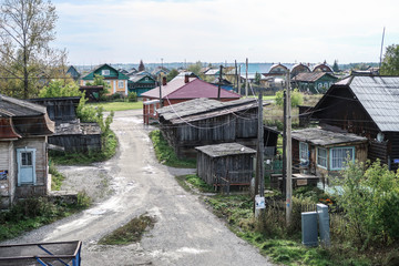 Fototapeta na wymiar russia village transsiberian
