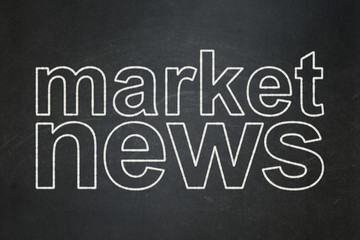 News concept: Market News on chalkboard background