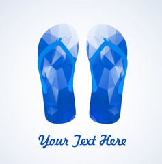 polygon slipper Footwear  - clip-art vector illustration