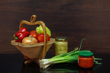 Autumn still life / Various vegetables on the table