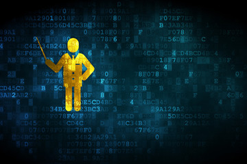 Education concept: Teacher on digital background