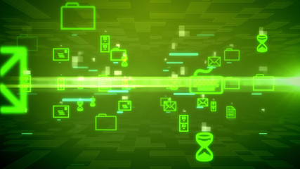 Abstract electronic mails in cyberspace