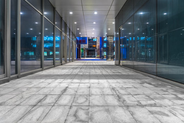 Fototapeta premium modern building and empty pavement, china..