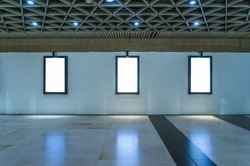 horizontal poster on metro station