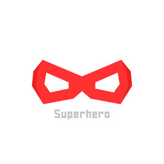 simple red superhero mask icon © infadel
