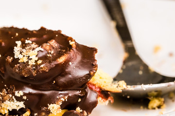 Part of small chocolate confectionery