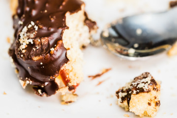Part of small chocolate confectionery