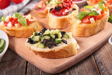 assorted bruschettas