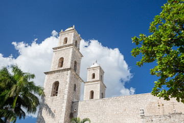 Fototapeta na wymiar Merida church. The rectory Jesus (Third Order), Mexico