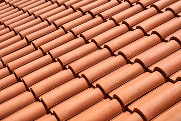 Tiled roof in the hotel