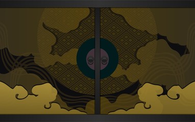 japanese door graphic design background