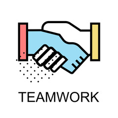 Teamwork icon for business on white background