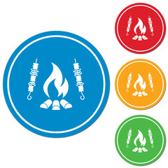 Grilled kebab icon