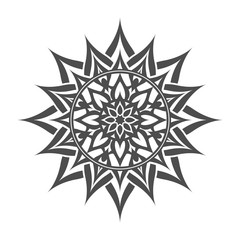 Abstract black star. Decorative element.