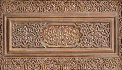 Wooden Moroccan Architecture Engrave Details